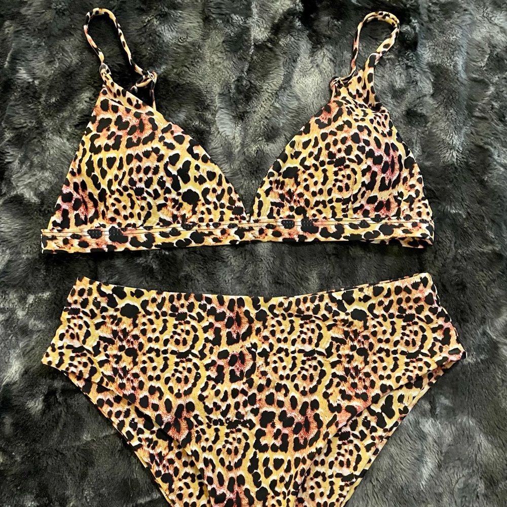 Medium Leopard Print High Waist Bikini
